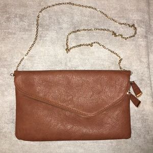 Brown and Gold cross body purse